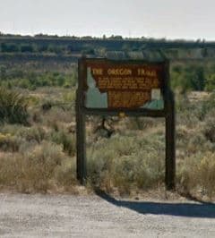 Oregon Trail Ruts Above Boise historical marker