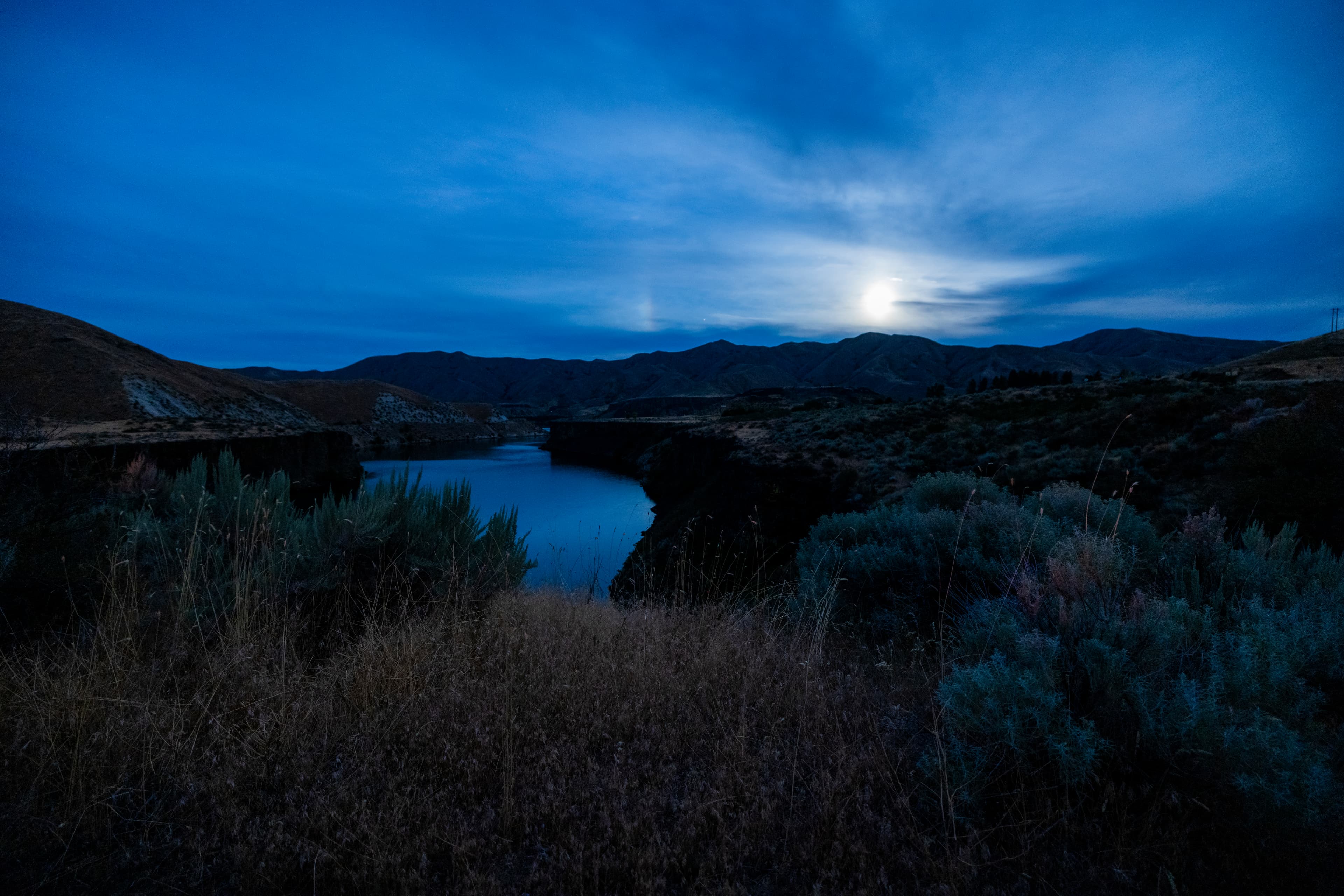 Lucky Peak Lake at Night